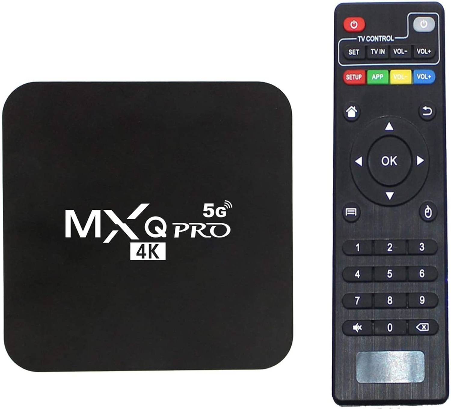 MXQ PRO android smart tv box 160 inch Blu-ray Player (Black)