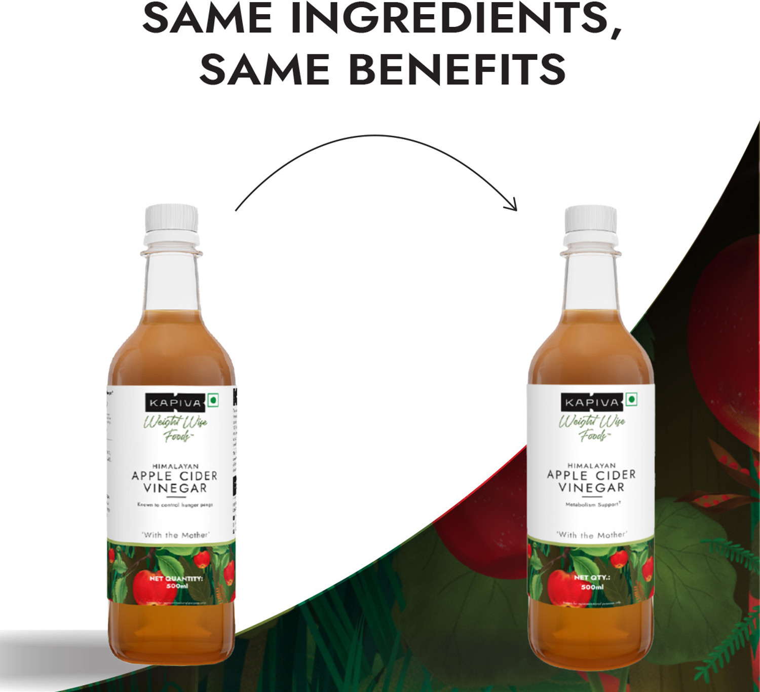 Image of Kapiva Himalayan ACV with Mother 500ml (Pack of 2) Vinegar
