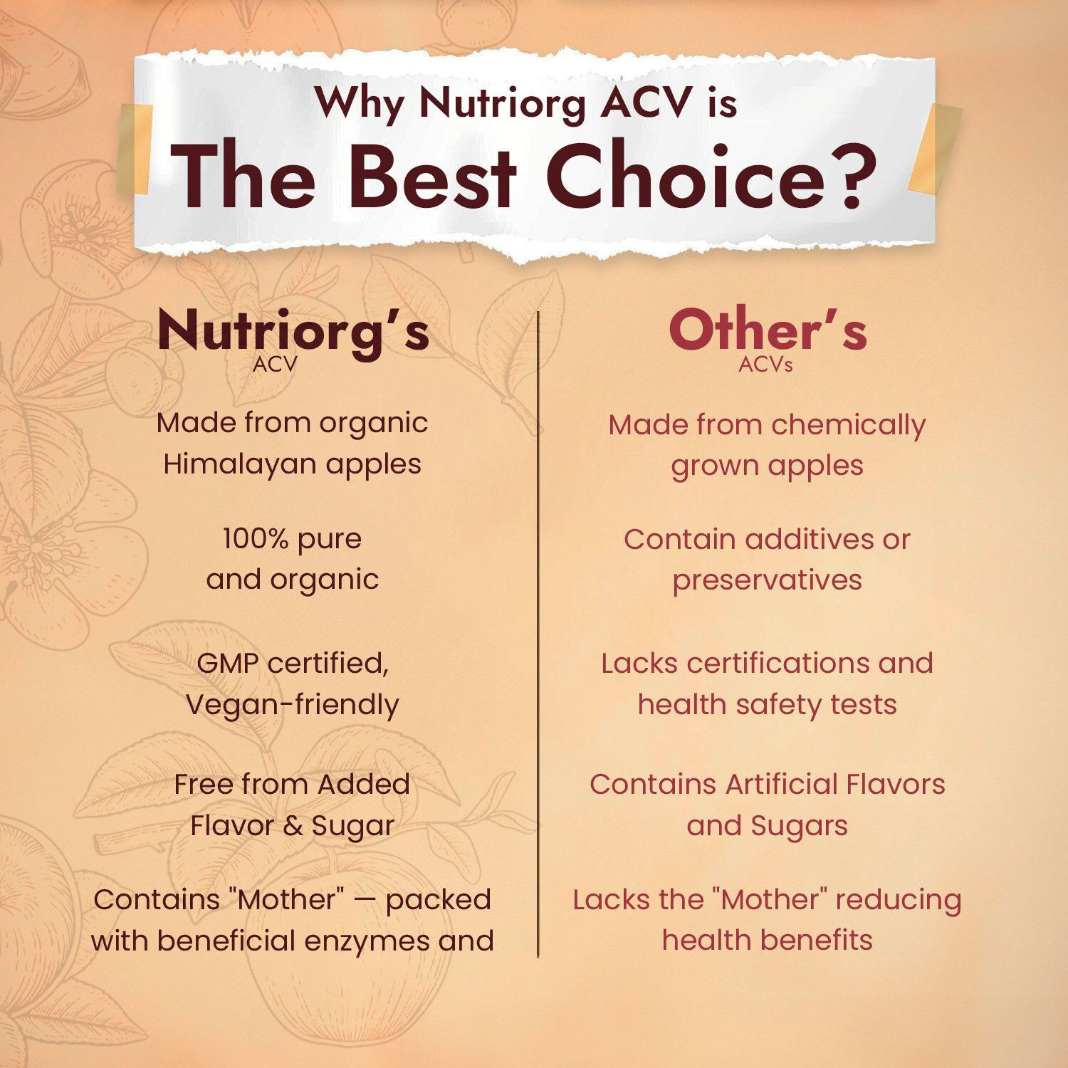 Image of Nutriorg Certified Organic Apple Cider Vinegar Vinegar