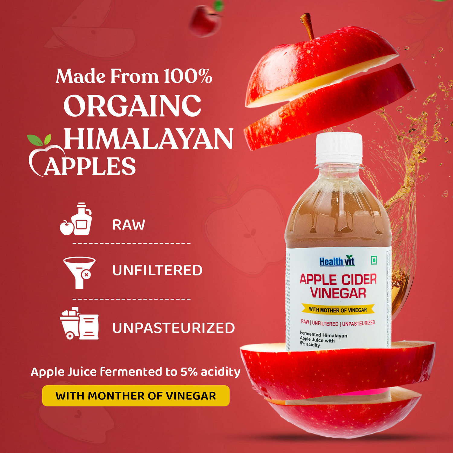 Image of HealthVit Apple Cider Vinegar Vinegar