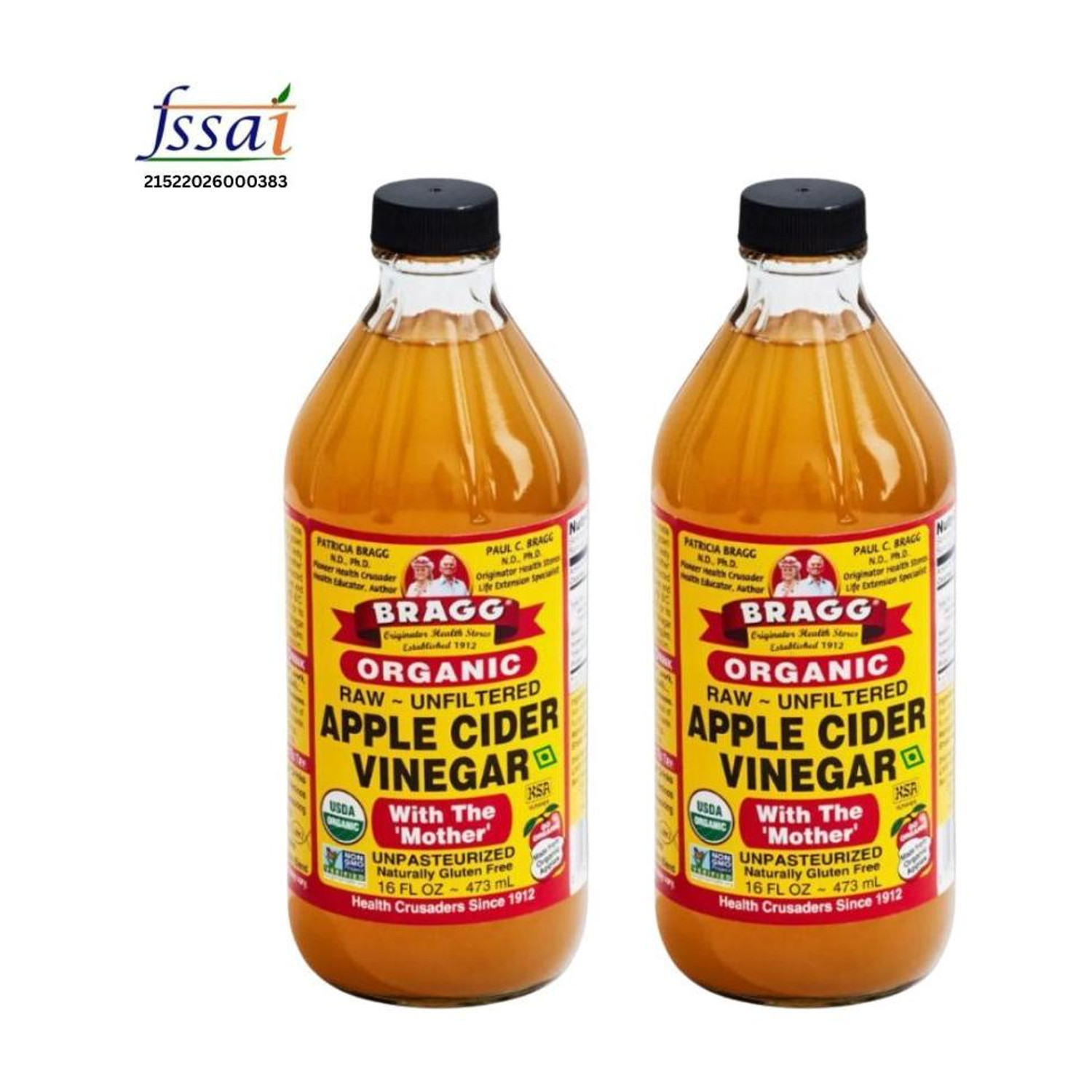 Image of BRAGG Organic Apple Cider Vinegar with the Mother, Raw and Unfiltered, fl oz 16 Vinegar