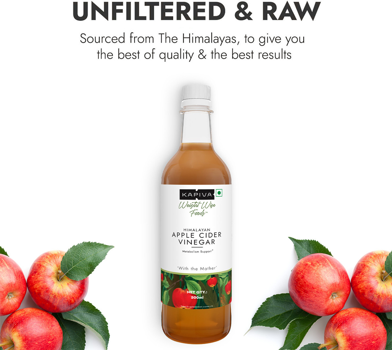 Image of Kapiva Himalayan ACV with Mother 500ml (Pack of 2) Vinegar