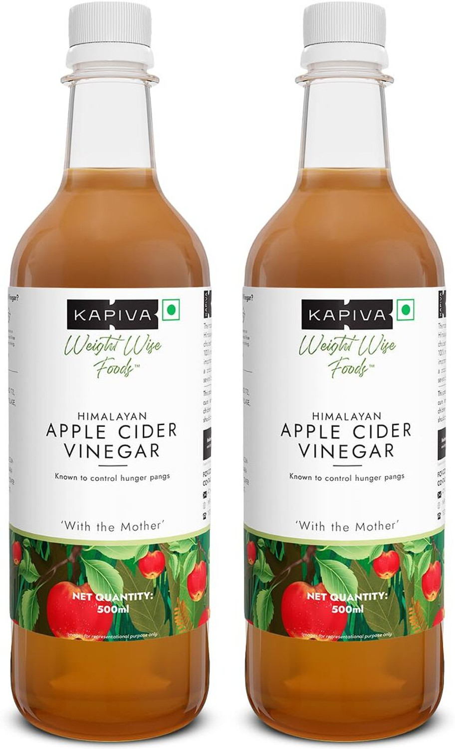 Image of Kapiva Himalayan ACV with Mother 500ml (Pack of 2) Vinegar