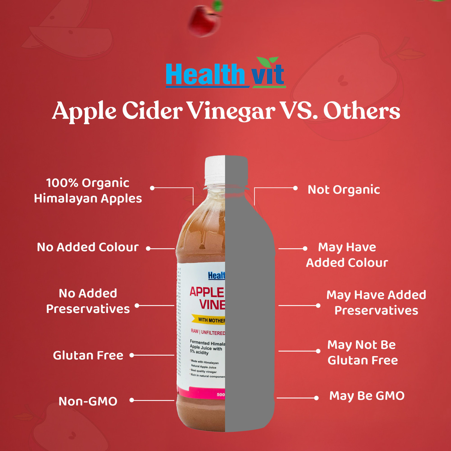 Image of HealthVit Apple Cider Vinegar Vinegar