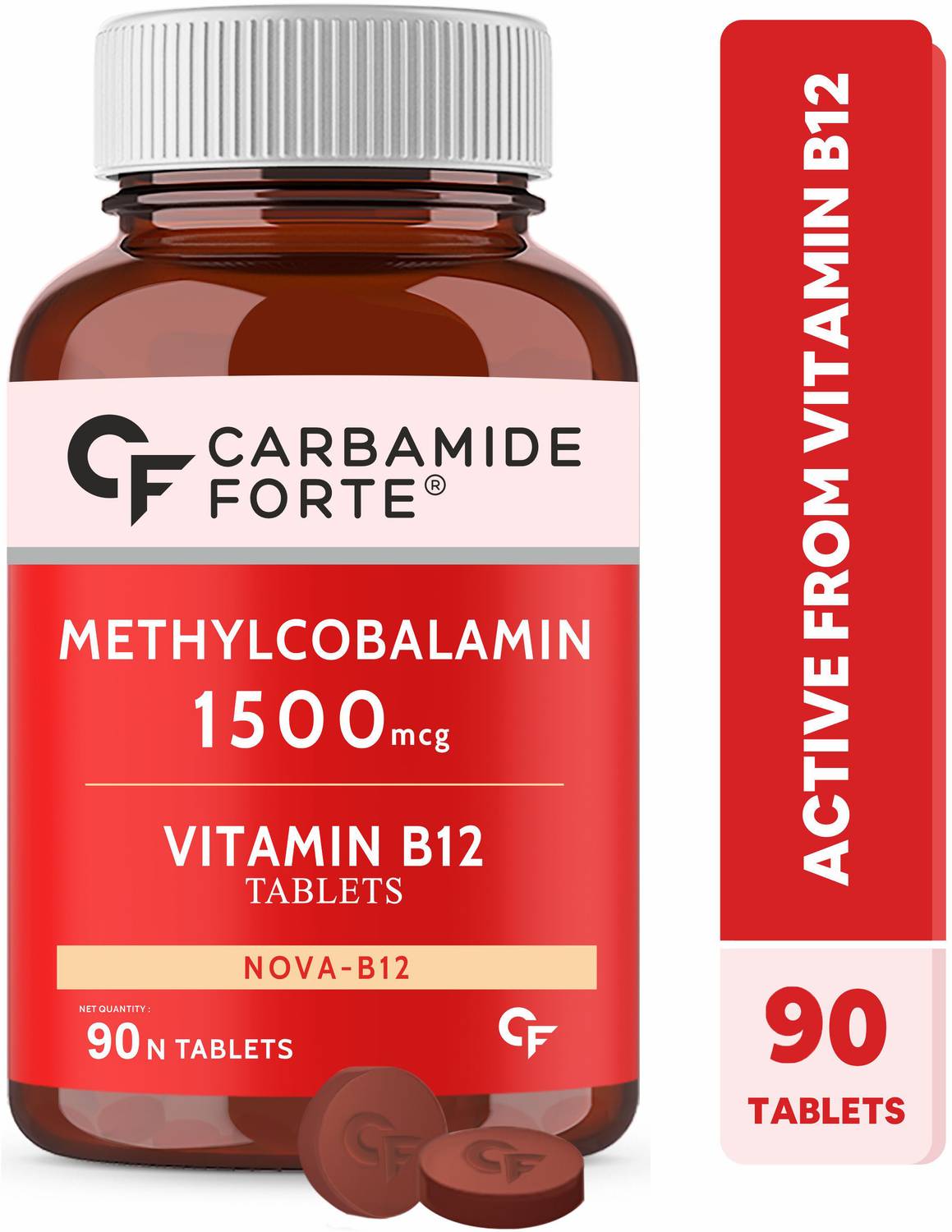 CARBAMIDE FORTE Vitamin B12 1500 mcg Tablets - Image 1