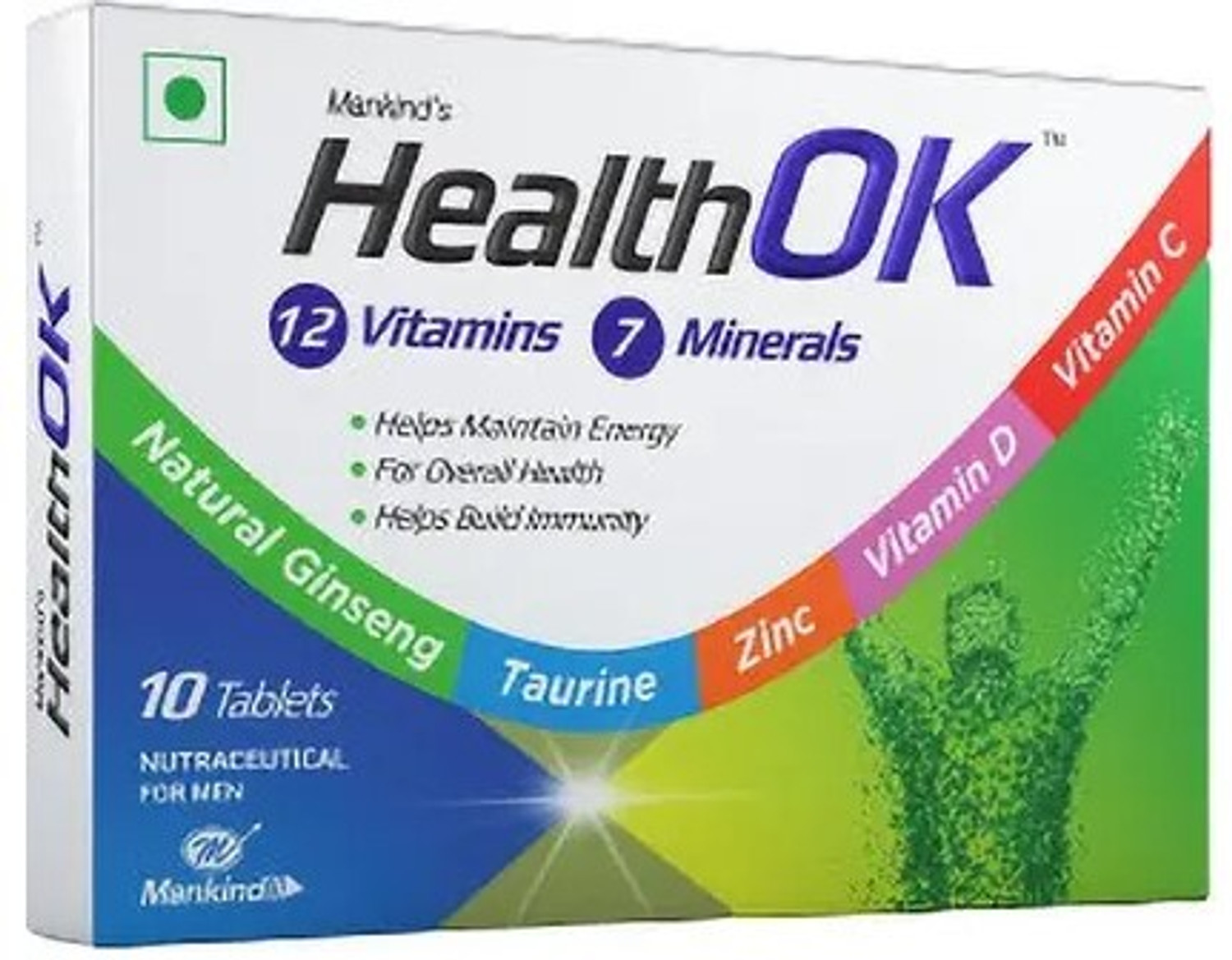 Image of Health Ok Daily Multivitamin With Natural Ginseng for Energy & Overall Health