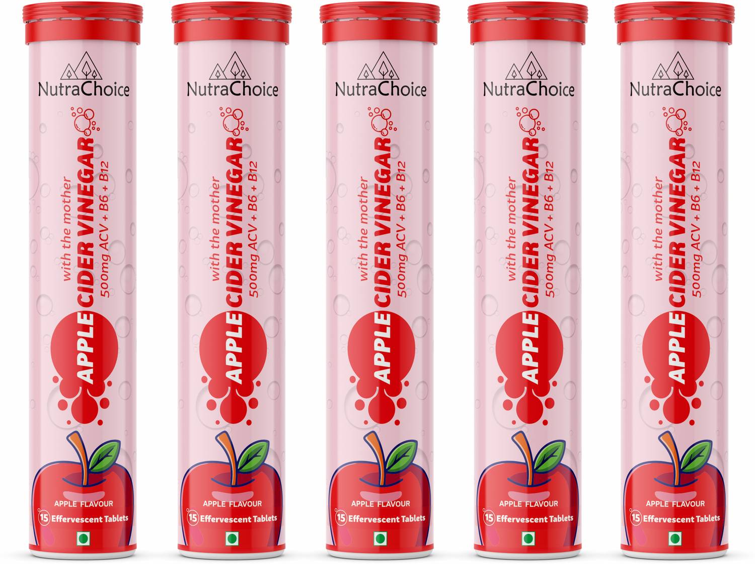 NutraChoice Apple Cider Vinegar for Weight Loss with Mother -75 Effervescent Tablets