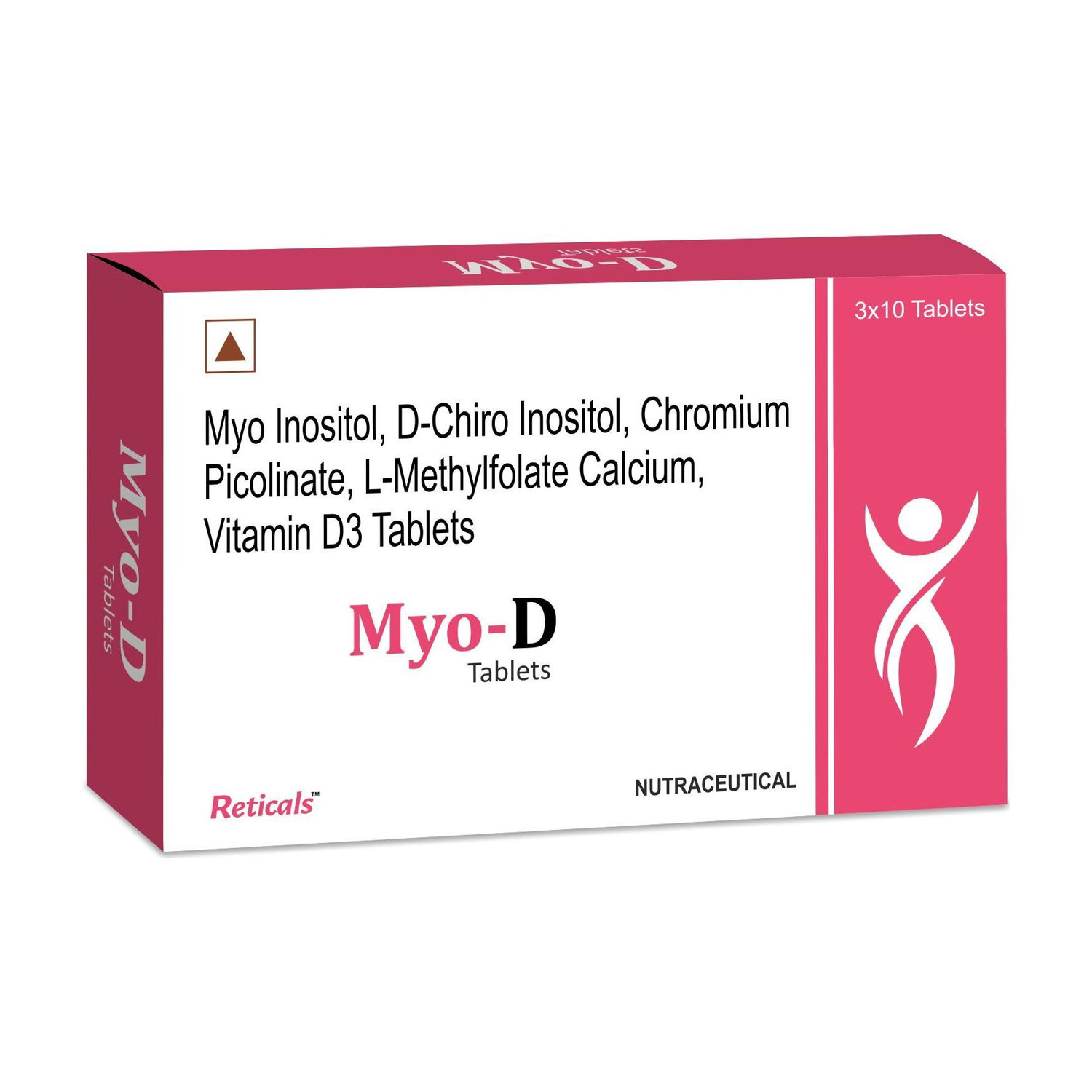 Image of Reticals PCOS, PCOD management for women | Myo-inositol,D-Chiro Inositol,(Pack of 30)