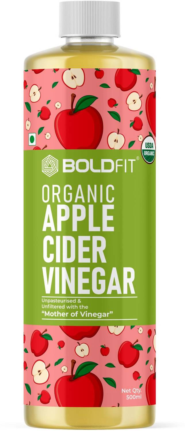BOLDFIT Organic Apple Cider Vinegar with Mother Vinegar ACV Juice For Weight Loss