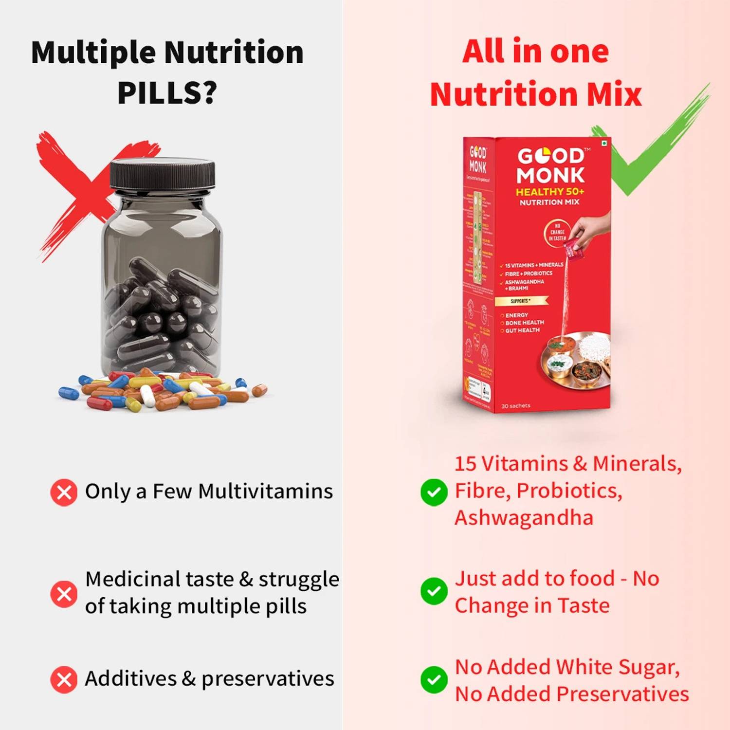 Good Monk Healthy 50+ Nutrition Mix 30 Sachets - Image 4