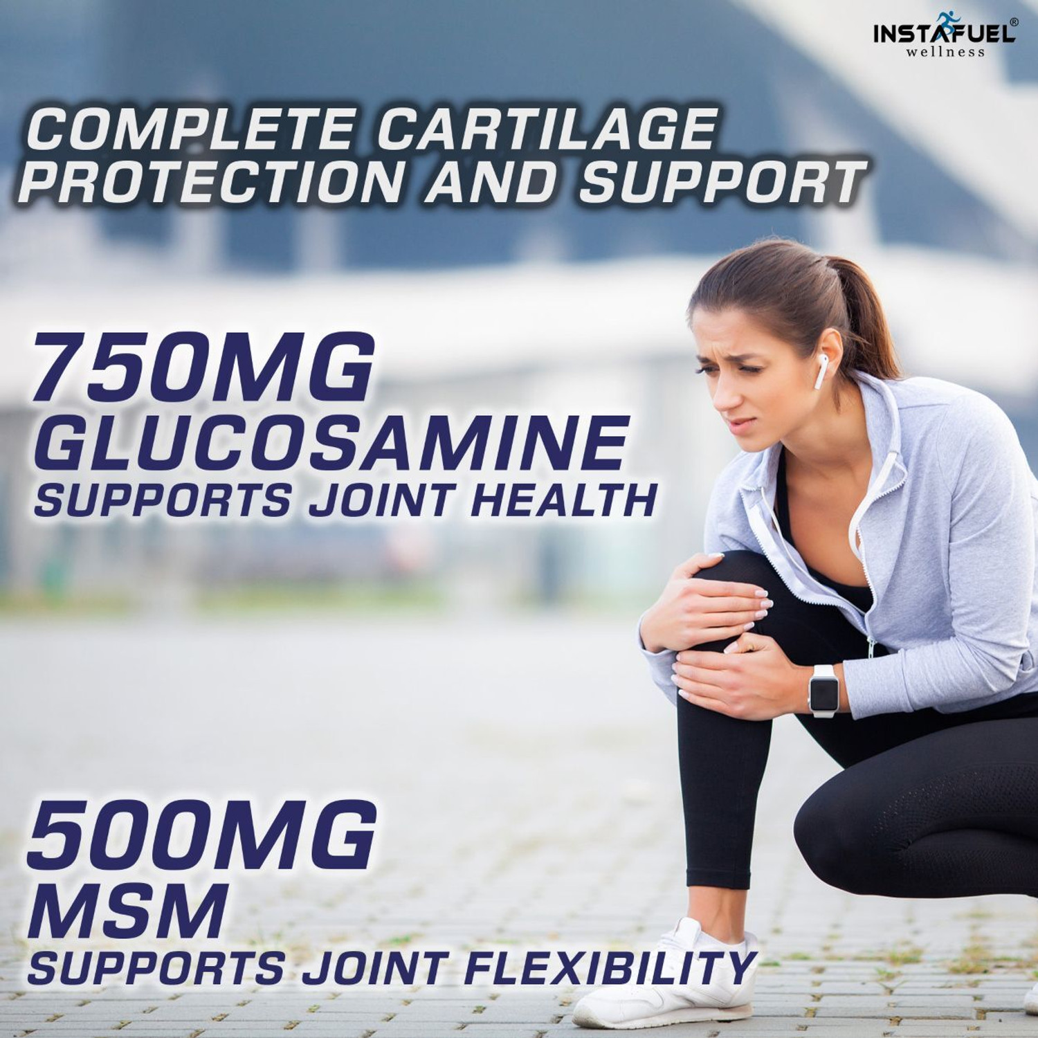 Image of INSTAFUEL Joint Support Supplement | Glucosamine Chondroitin MSM Boswellia for Flexibilty