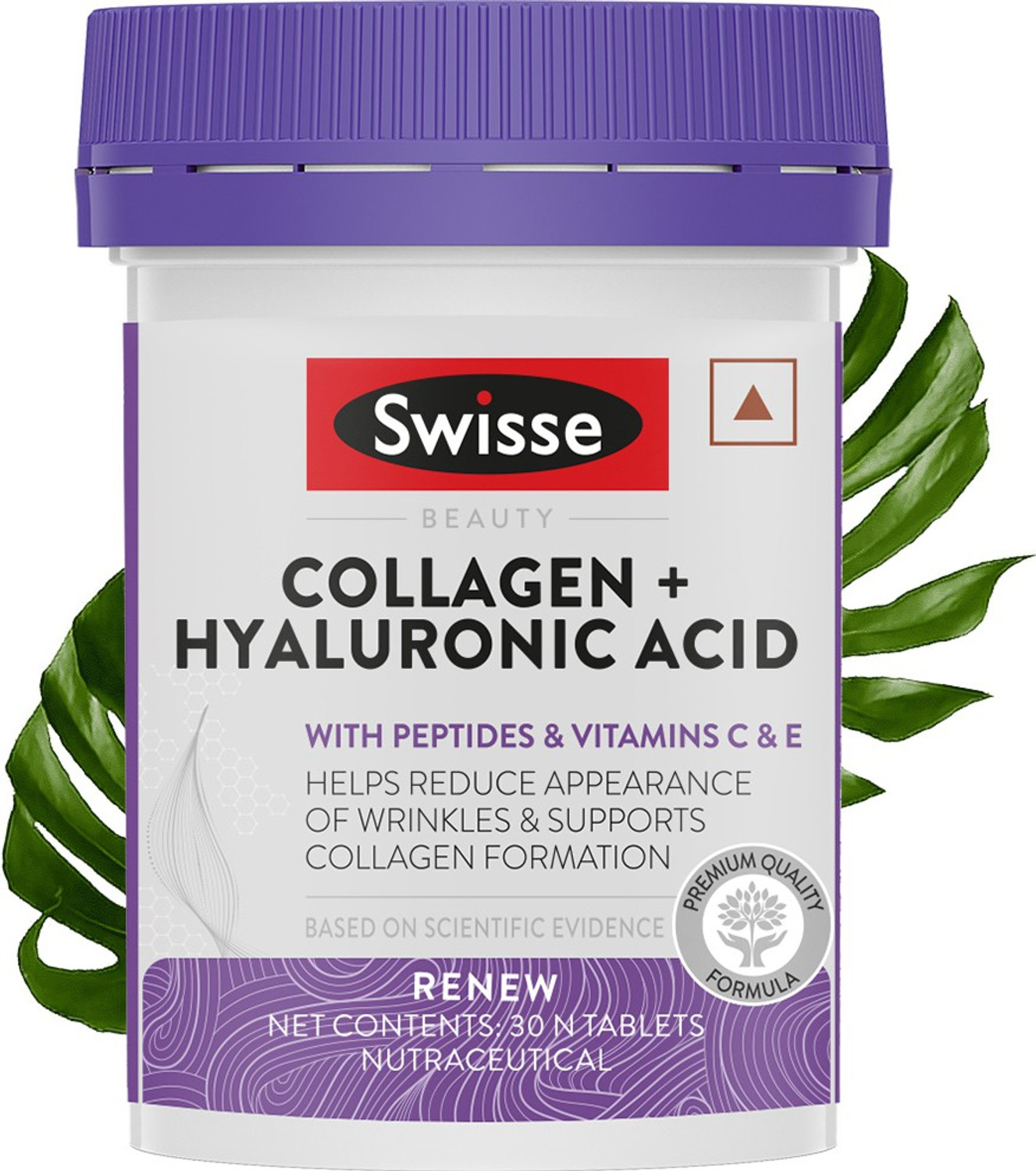 Image of Swisse Collagen+ Hyaluronic Acid with Peptides, Vitamin C & E to Boost Skin Repair