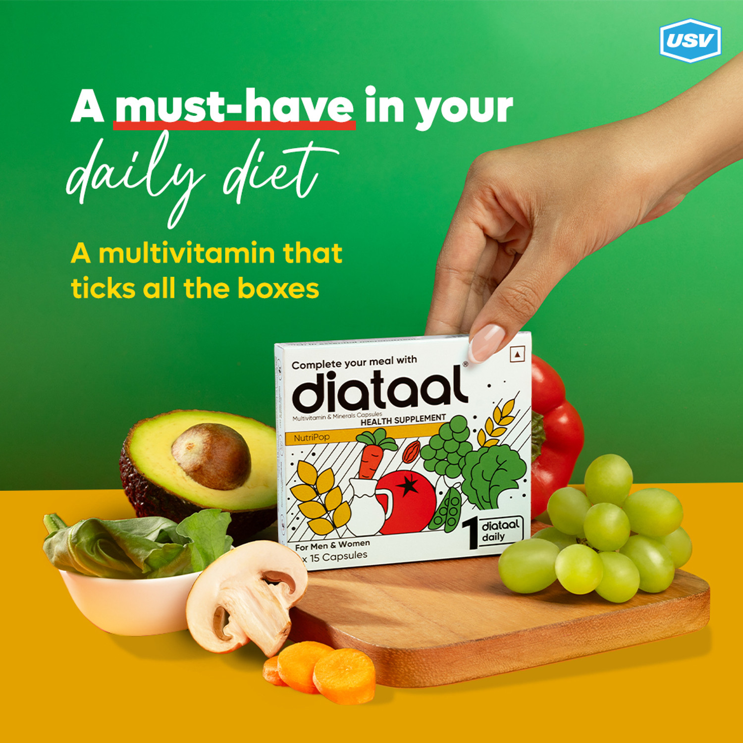 Image of Diataal Nutripop Multivitamin I Good for Hair I Energy
