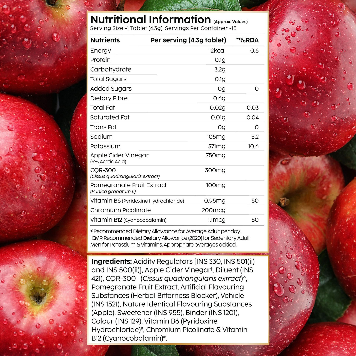 Image of The Plant Fix Plix ACV CQR Plus Effervescent | Fat Reduction & Metabolism Support