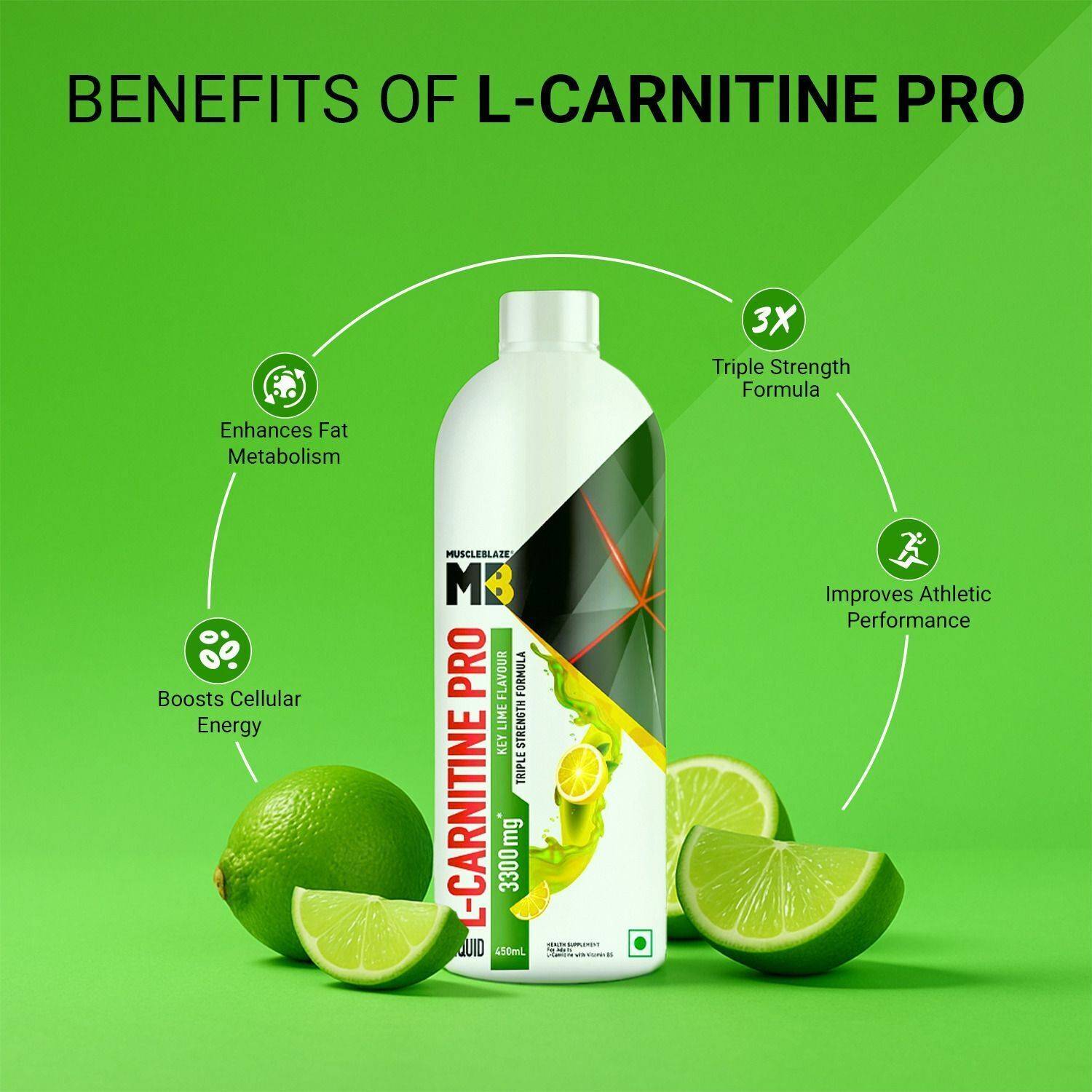 triple strength l carnitine benefits MUSCLEBLAZE Liquid L-Carnitine PRO, 3300mg L- Carnitine, Triple Strength  Formula, Key Lime Price in India
