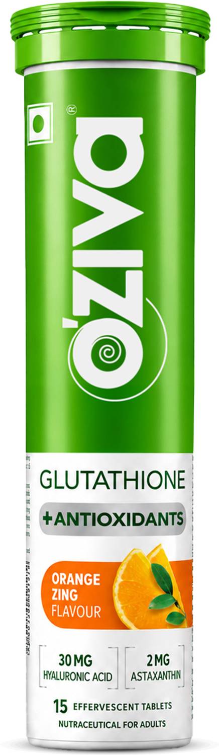 OZiva Bioactive Gluta Fizzy (Orange Zing) To Reduce Pigmentation, 5 Antioxidants Price in India