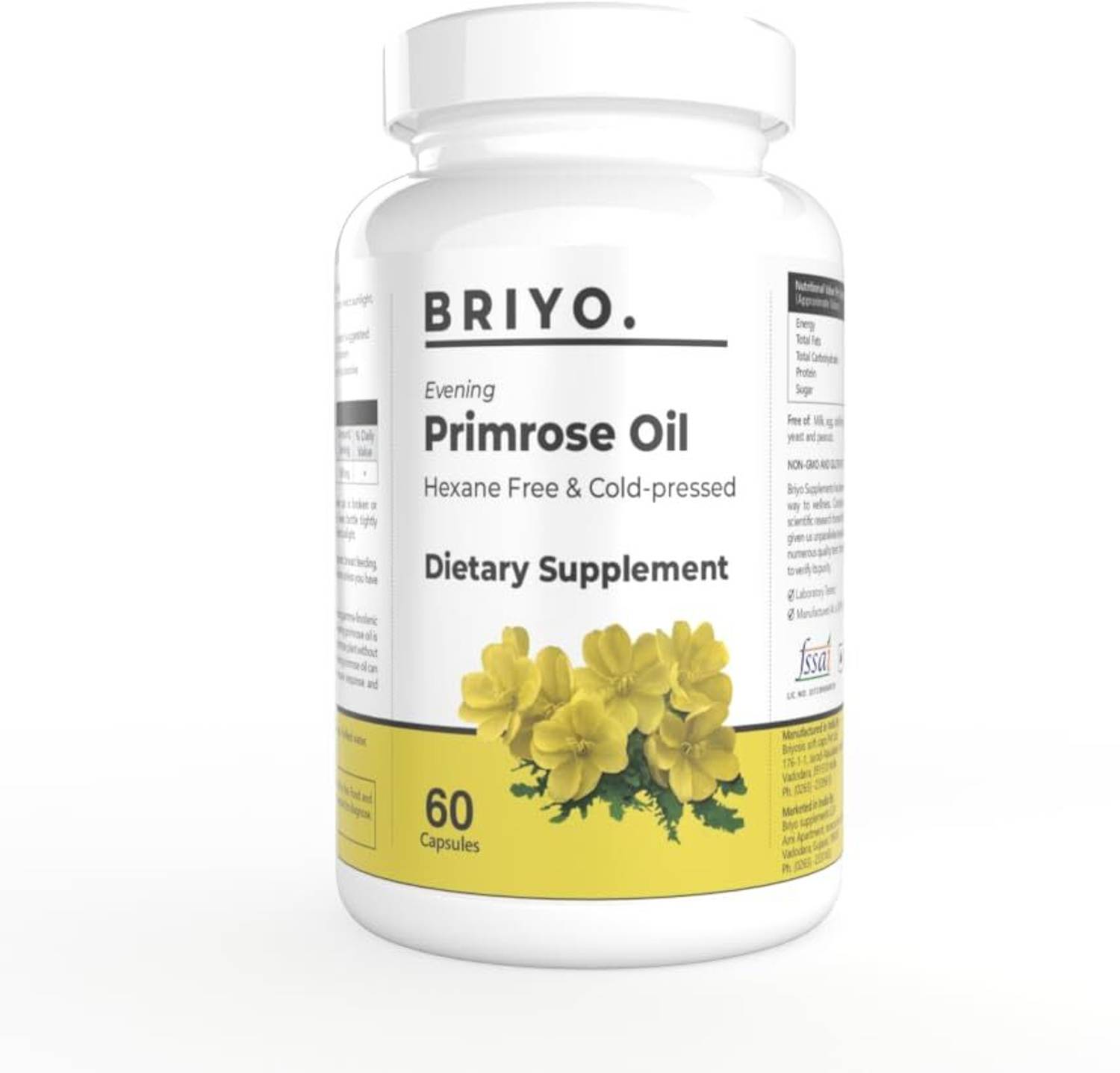 BRIYOSIS Primrose oil 500 mg (Natural source of GLA) to help promote women Health
