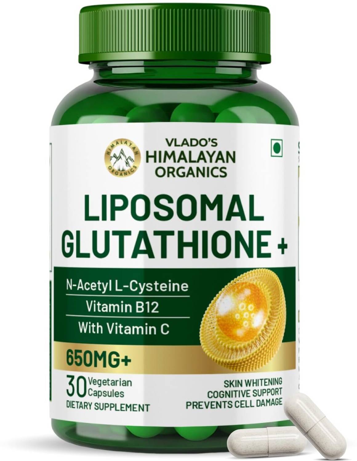 Vlado's Himalayan Organics Liposomal Glutathione 650 mg+ | Helps in Skin  Hydration & Glow Price in India - Buy Vlado's Himalayan Organics Liposomal  Glutathione 650 mg+