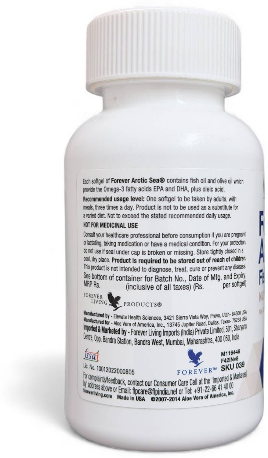 Arctic Sea Forever Living Products Omega 3 Fish Oil Price in India - Buy Arctic  Sea Forever Living Products Omega 3 Fish Oil online at Flipkart.com