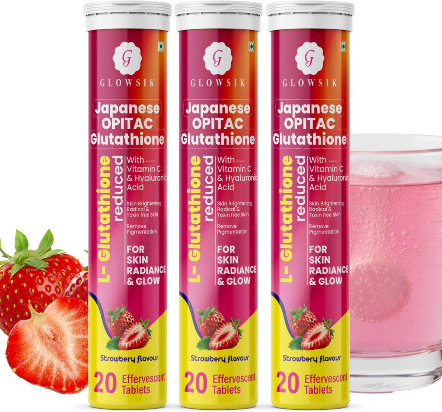 japanese opitac glutathione tablets G GLOWSIK -600mg Effervescent Tablet, Acne Free , Glowing Skin memory disorders Type:Lightening+Collagen IV Therapy in Melbourne