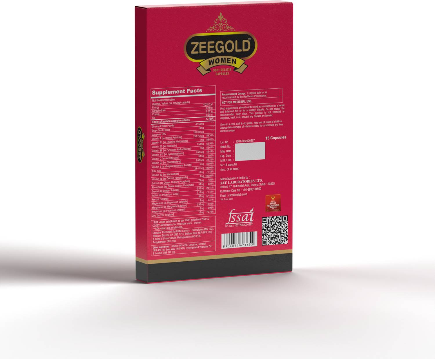 zeelab Zeegold Women Soft Zelatin Capsules Price in India - Buy