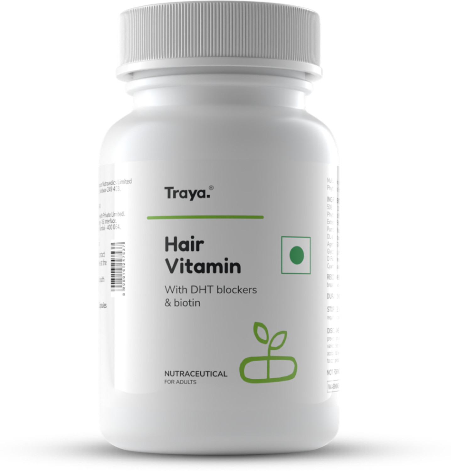 Image of Traya Hair Vitamins with Biotin, Omega 3, Vitamin A, C, D, E, B9, B12 for Hair Growth