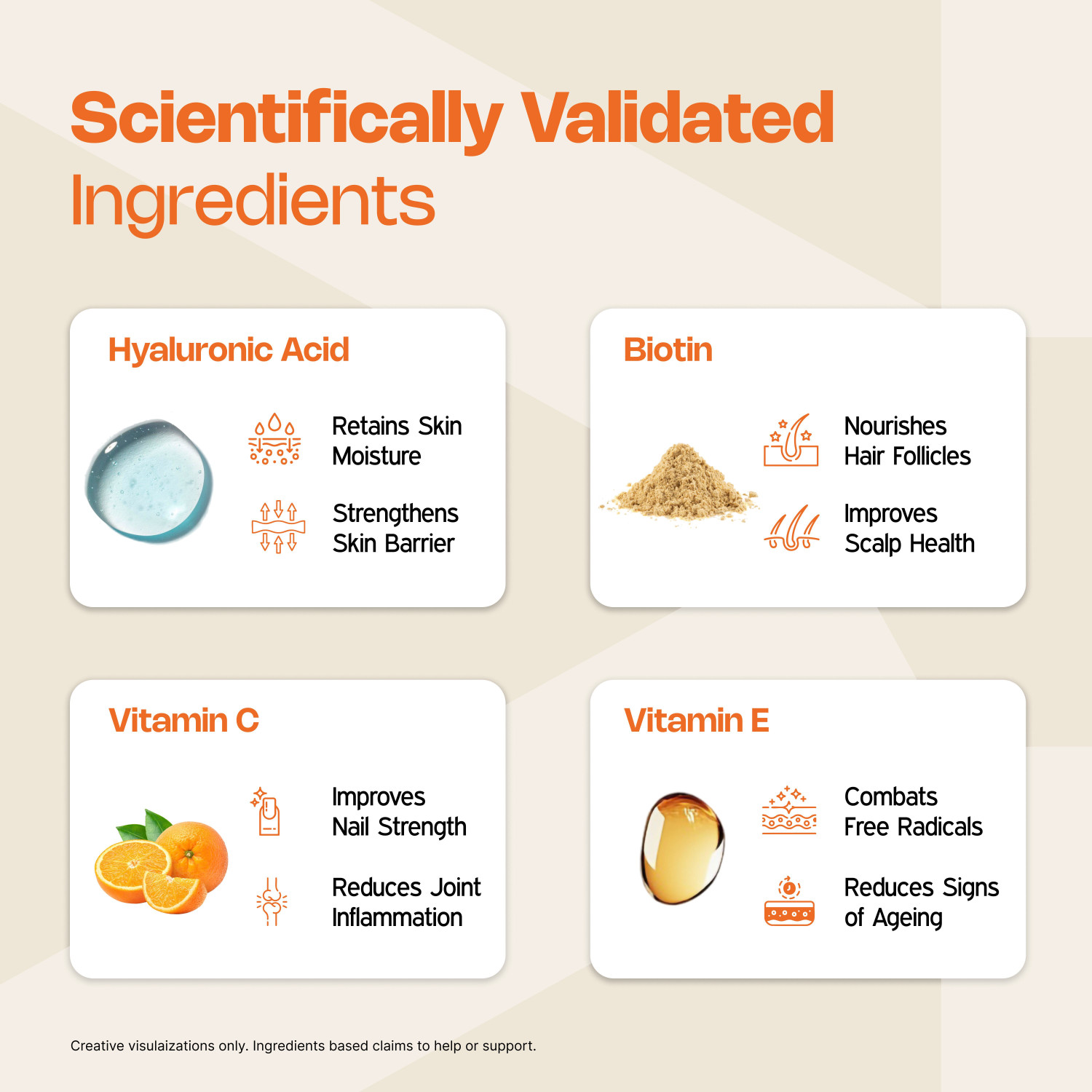 Image of Nutriburst Japanese Marine Collagen Powder Hair, Nails and Glowing Skin Orange