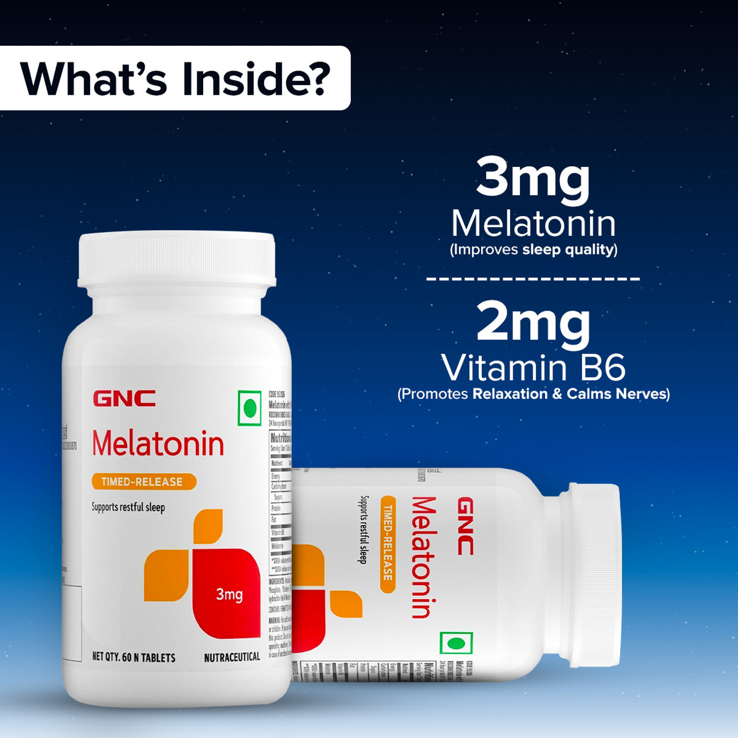 Image of GNC Melatonin Timed Release With Vitamin B6