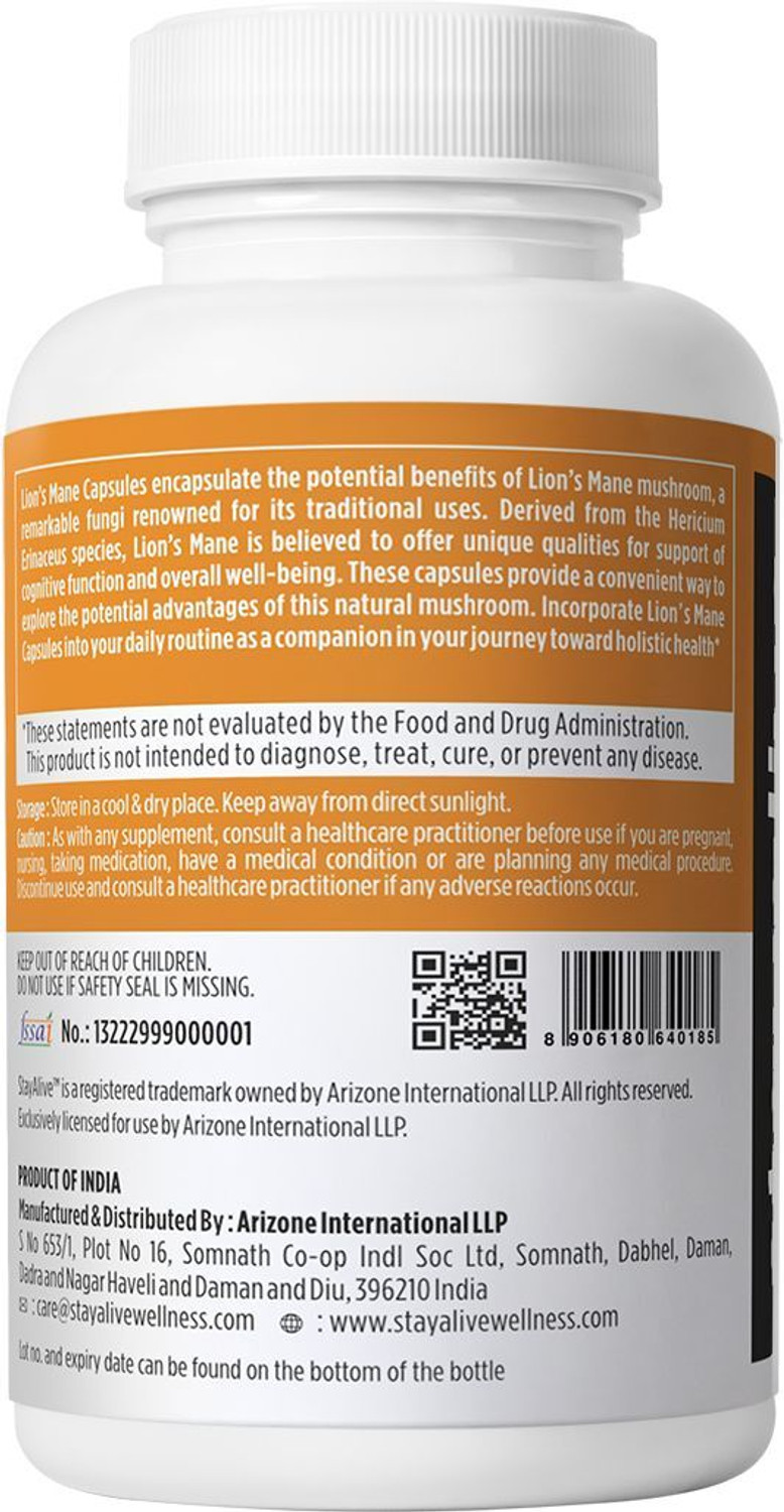 Image of stayalive Pure Lion's Mane Capsules