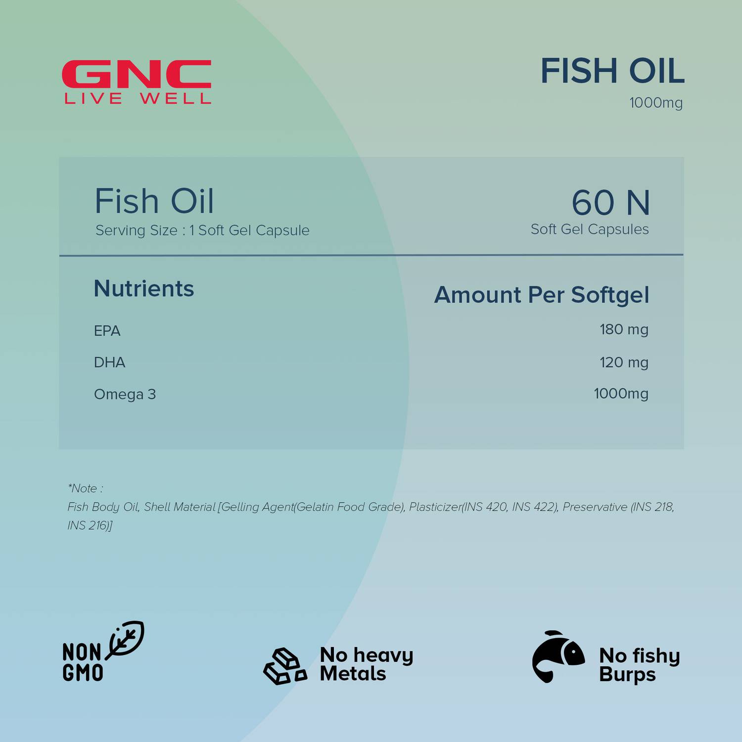 GNC Fish Body Oil 1000mg 1g - Image 5
