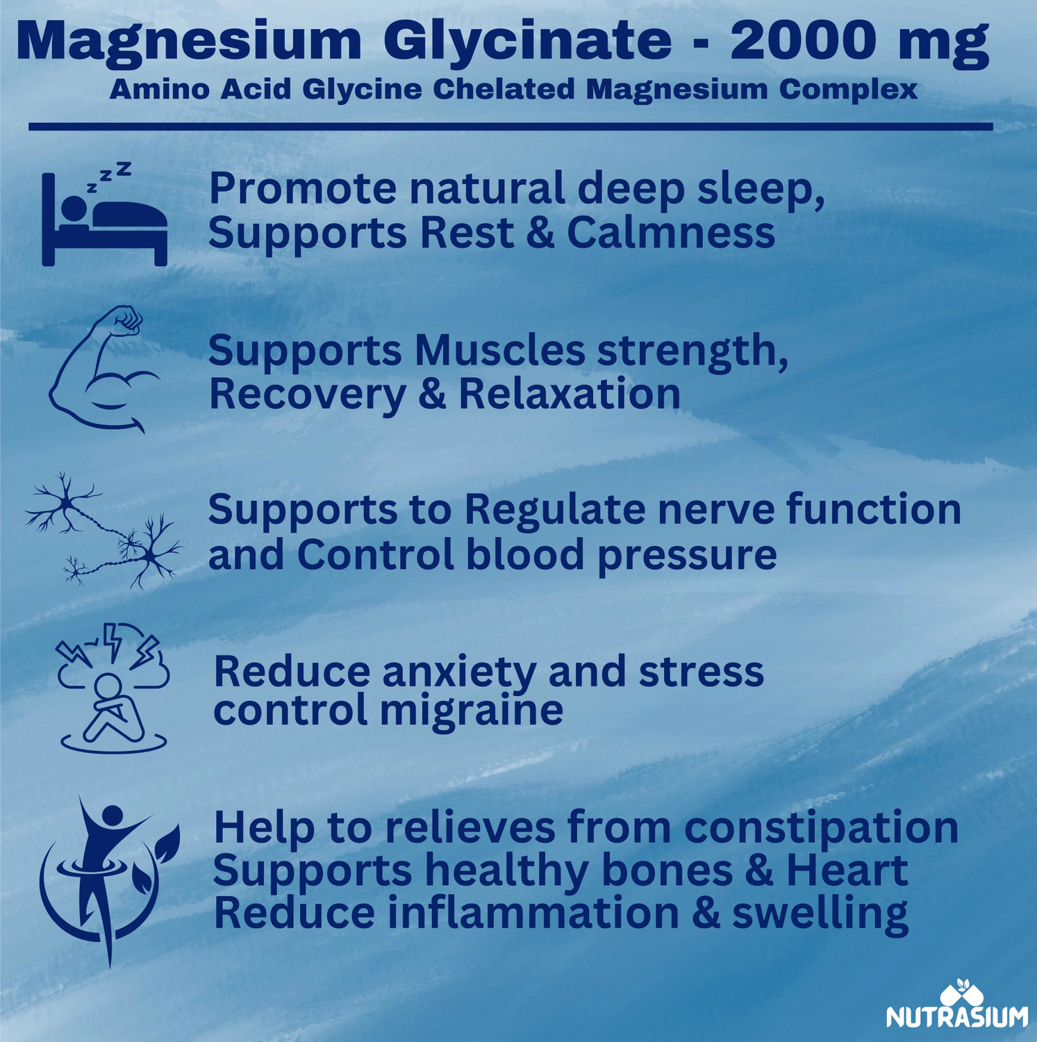Image of NUTRASIUM MAGNESIUM GLYCINATE | 2000mg | MAGNESIUM SUPPLEMENTS