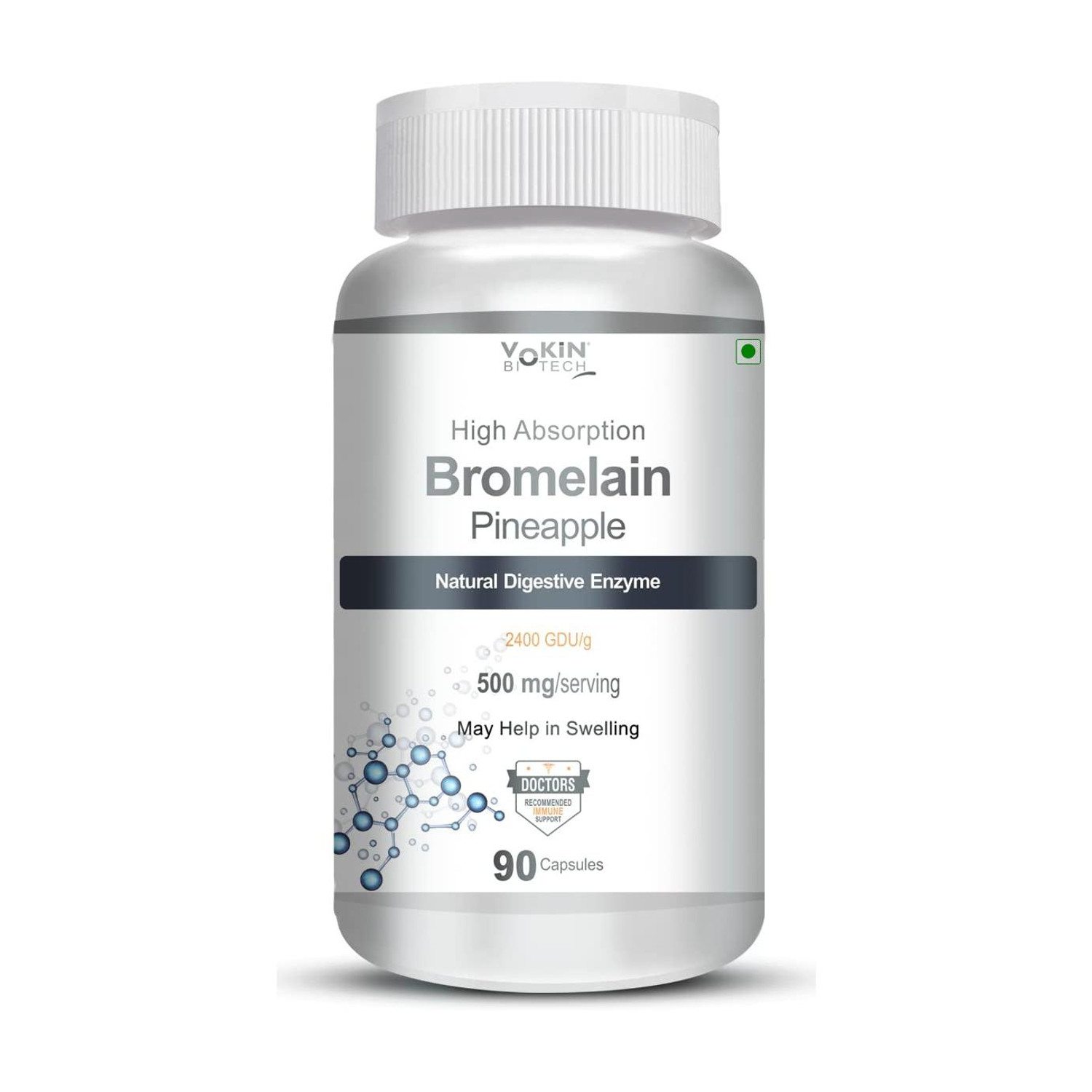 Image of Vokin Biotech Bromelain Pineapple Natural Digestive Enzyme | Help in Swelling