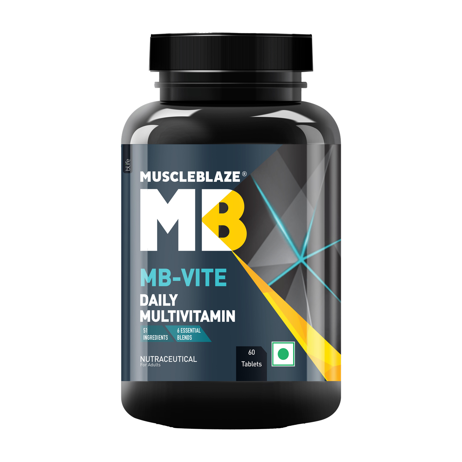 MUSCLEBLAZE MB-Vite Daily Multivitamin with 51 Ingredients & 6 Blends