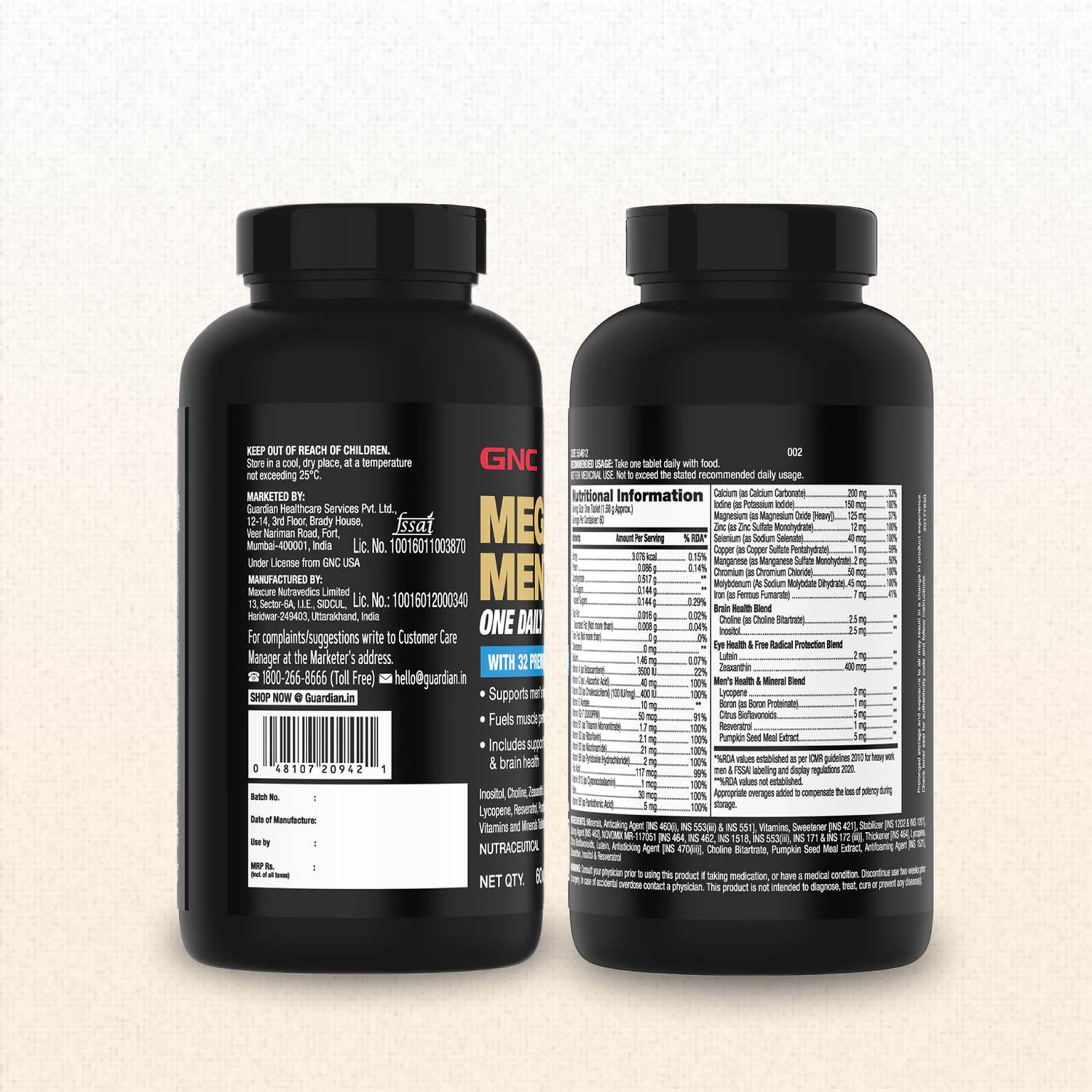 GNC Mega Men One Daily Multivitamin 60 Tablets - Image 2