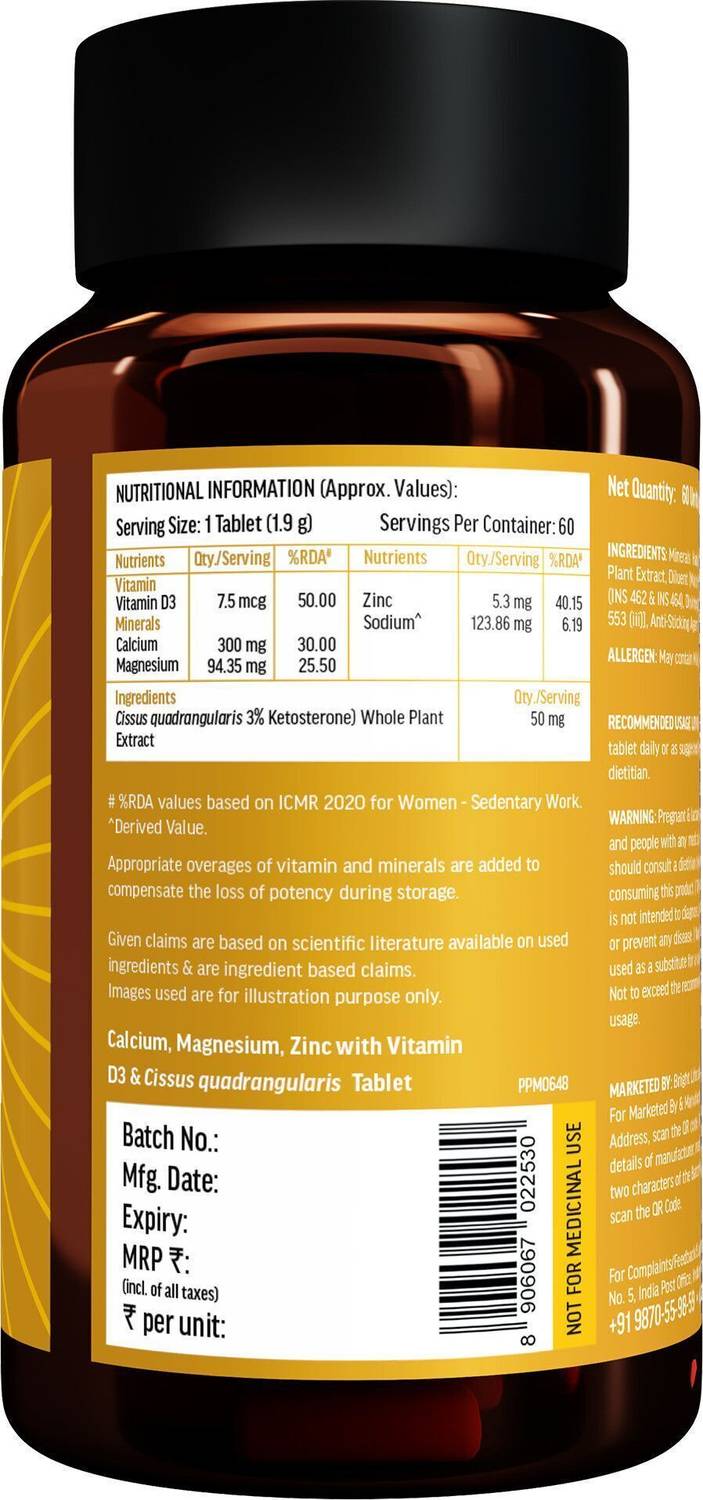 hk vitals Calcium Magnesium & Zinc with Vitamin D3 - Image 2