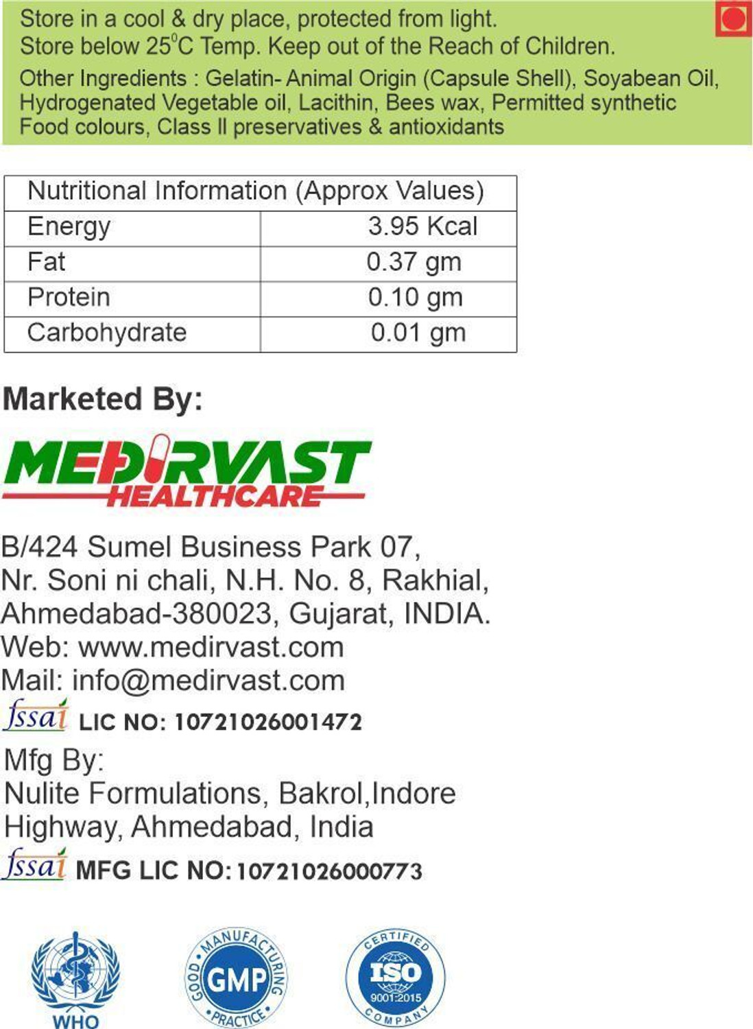 Image of Medirvast Healthcare GREEVAST 5G-ALL IN ONE MULTIVITAMIN,MULTIMINERAL,ANTIOXIDANT FOR MEN & WOMEN