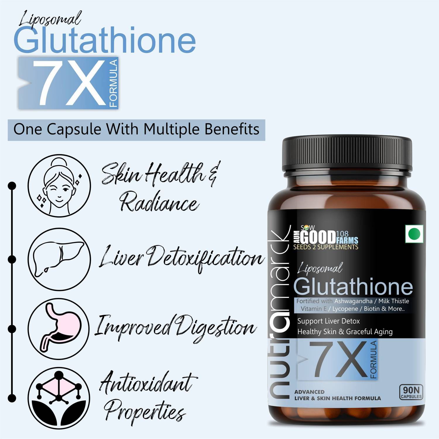NUTRAMARCK Liposomal Glutathione 7X Capsules | Advanced Skin Brightening &  Detox Formula Price in India - Buy NUTRAMARCK Liposomal Glutathione 7X  Capsules
