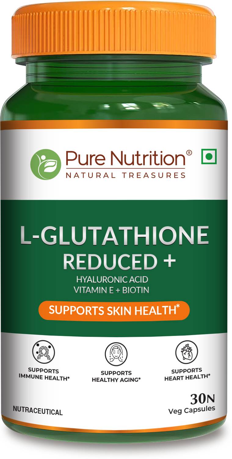 pure nutrition glutathione Pure Nutrition L-Glutathione Reduced With Hyaluronic Acid, Vitamin E &  Biotin Price in India
