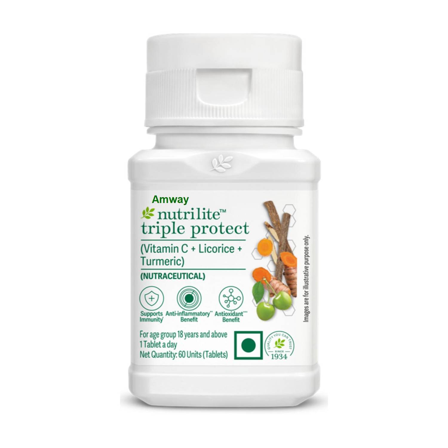 Amway Nutrilite Triple Protect Vitamin C Licorice Turmeric