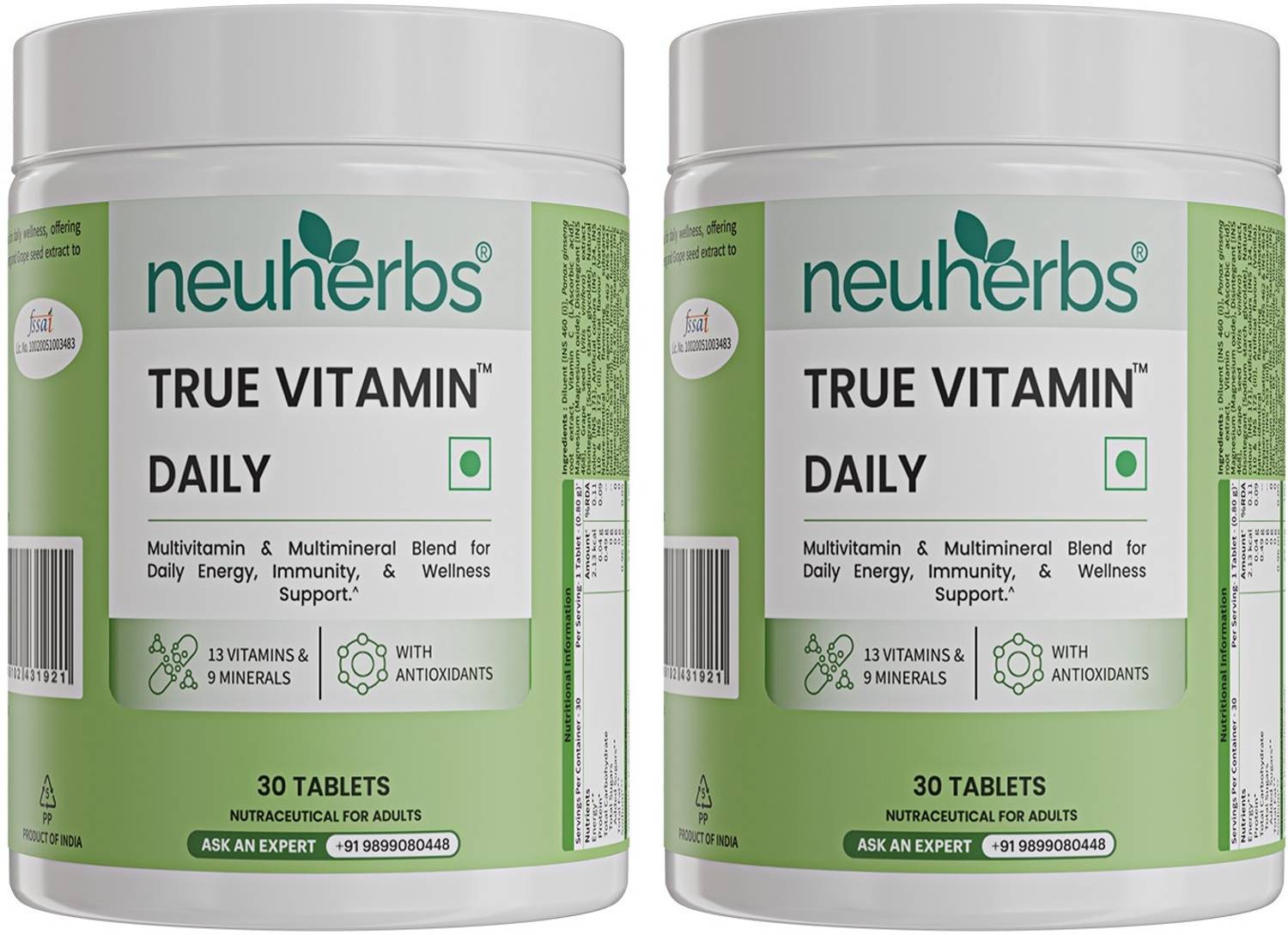 Neuherbs True Vitamins with Iodine for Men and Women