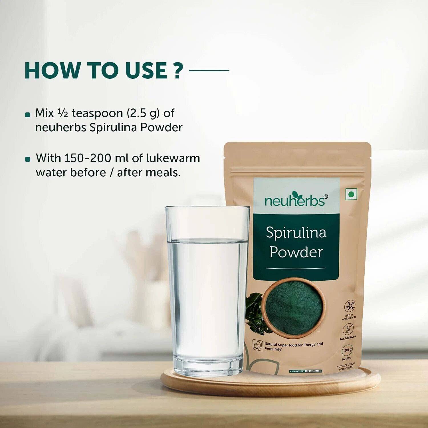 Neuherbs Spirulina Powder 100g - Image 5