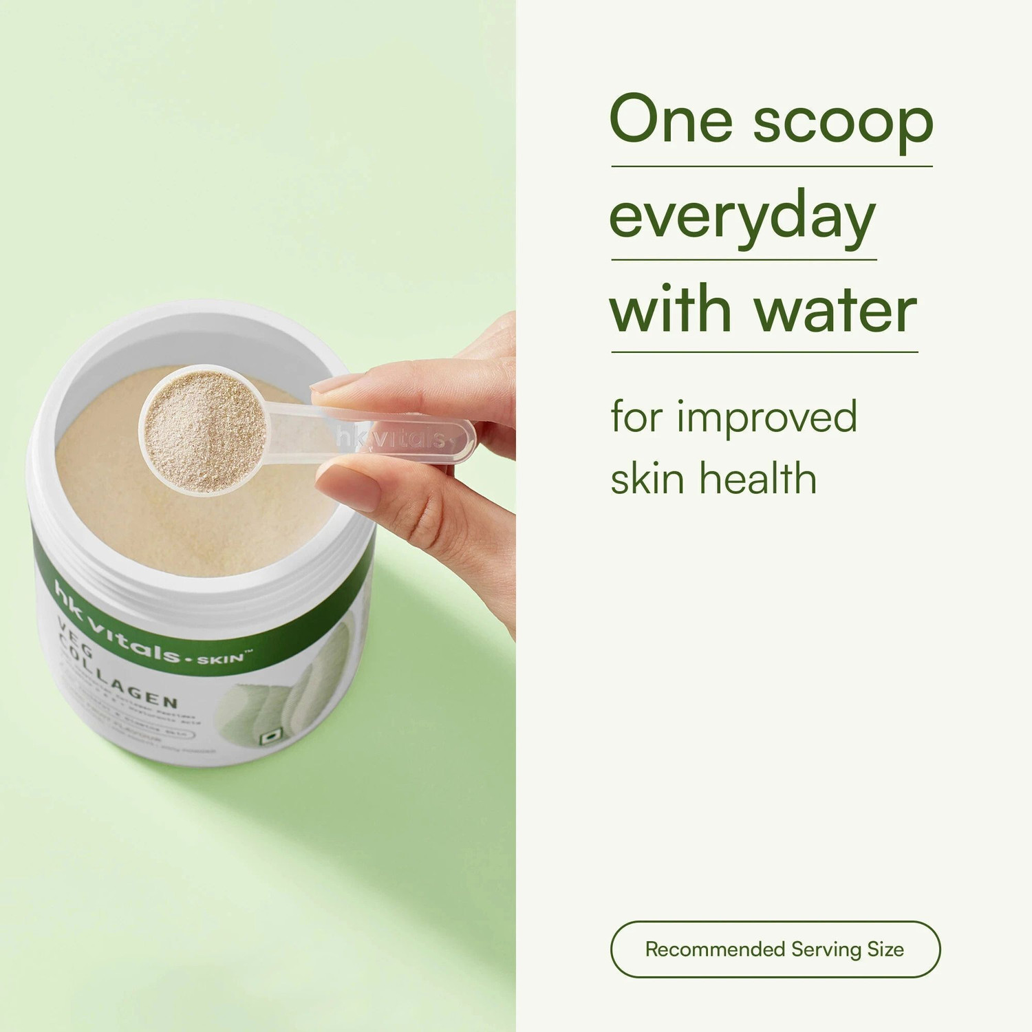 Image of HEALTHKART hk vitals Veg Collagen Supplement Powder, Collagen Peptides, Mixed Fruit