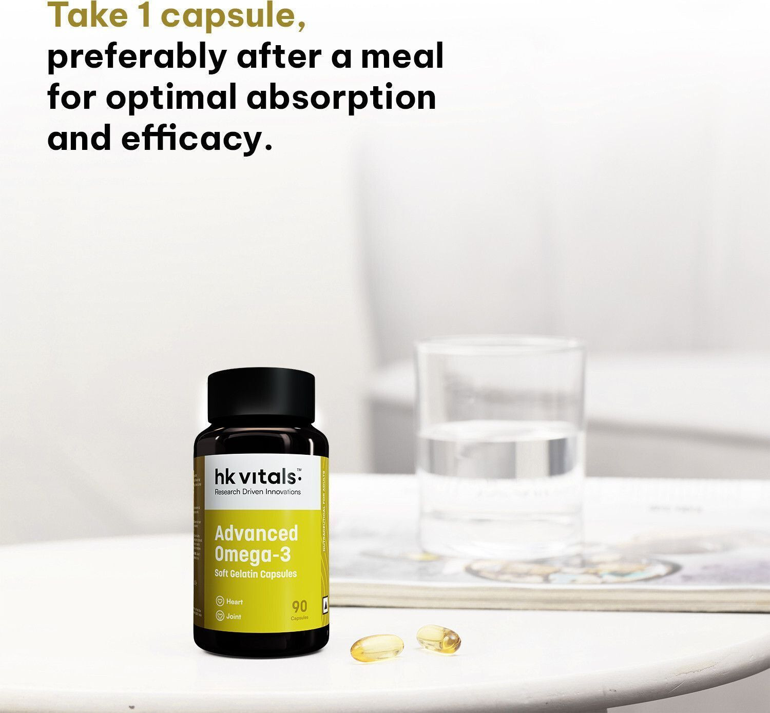 Image of HEALTHKART hk vitals Advanced Omega-3 with 360mg EPA & 240mg DHA