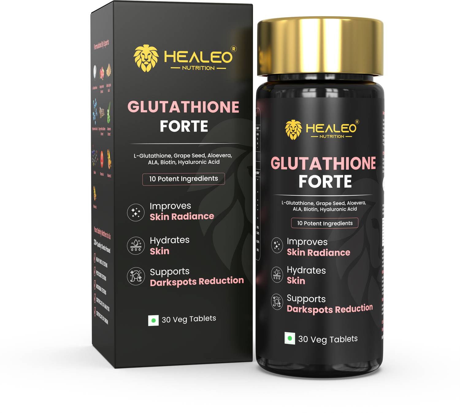 ala glutathione healeo Glutathione Forte 1200mg with Saffron, ALA, Aloe Vera