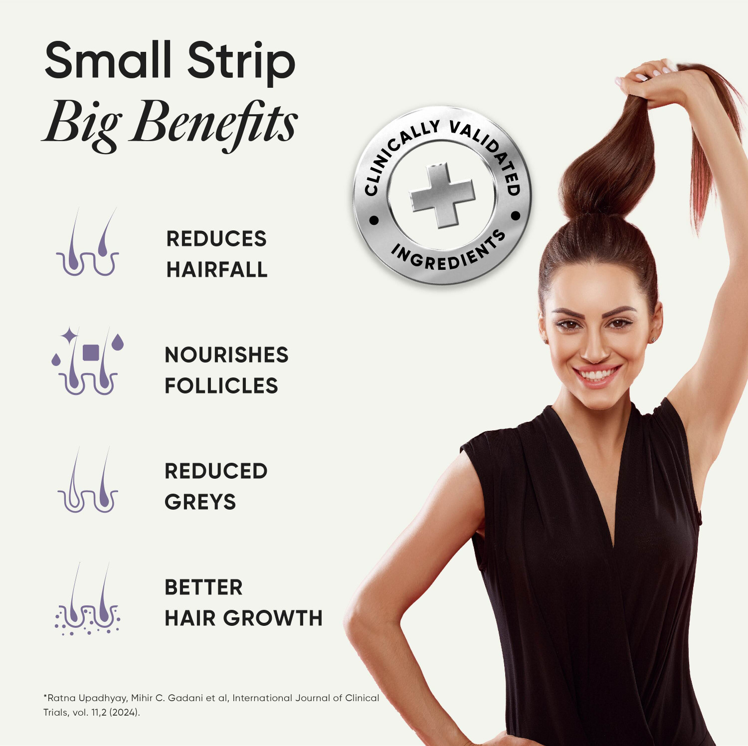 Image of Wellbeing Nutrition Melts Healthy Hair with Plant Based Biotin 4000mcg+ for Hair Nutrition