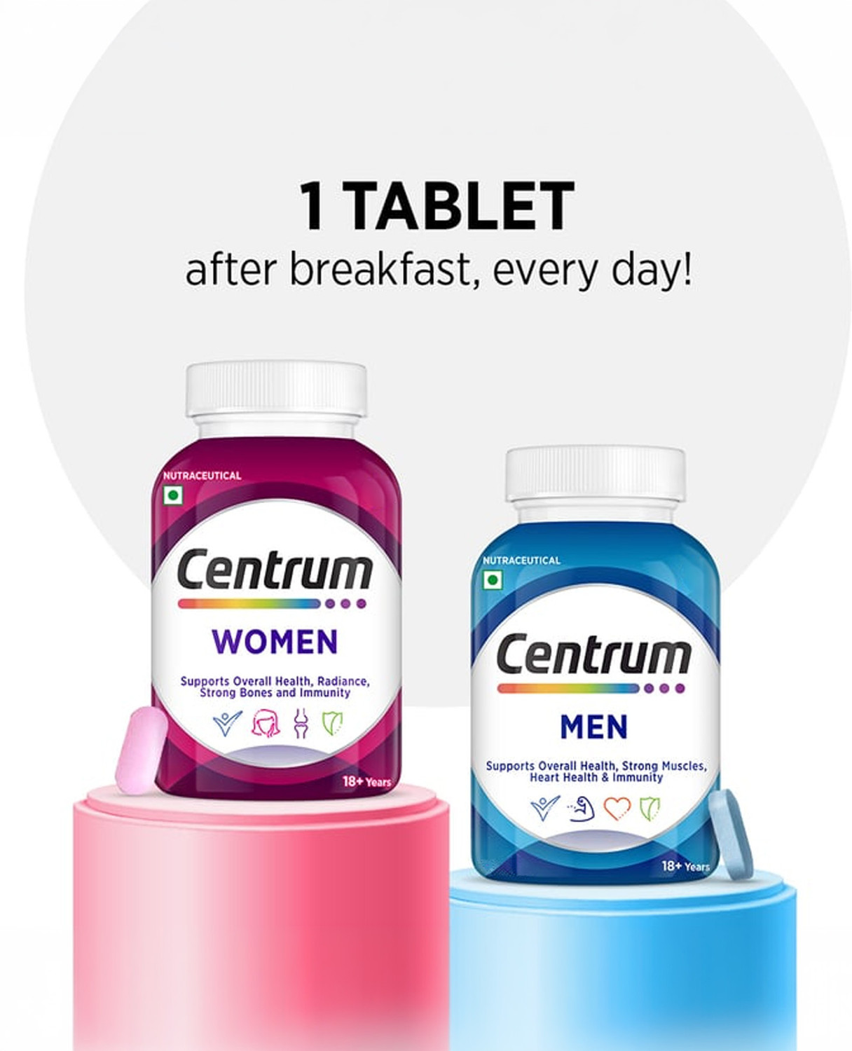 Image of Centrum Men & Women|Supports Overall Health (Veg) | World's No.1 Multivitamin