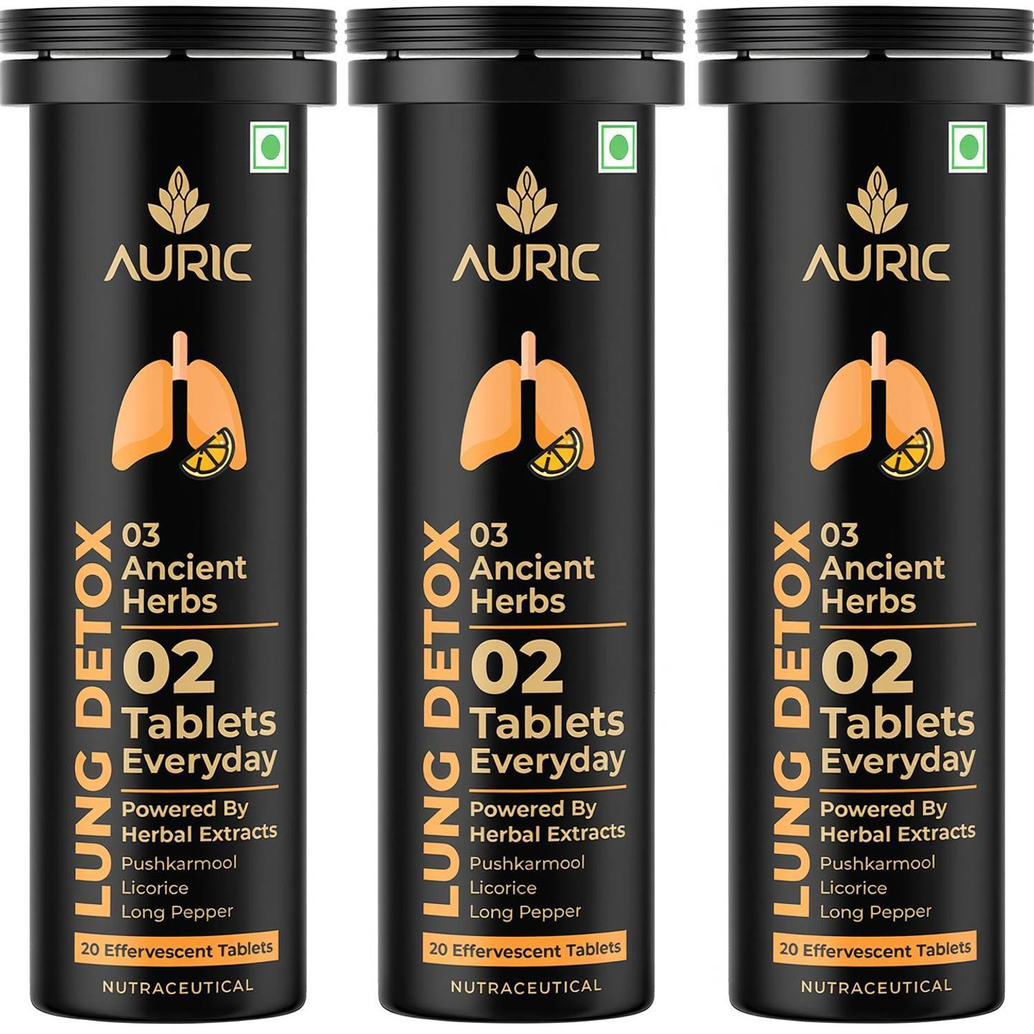 Auric Lung Detox Supplement | NAC, Piper Longum & Herbal Blend | Resp 365