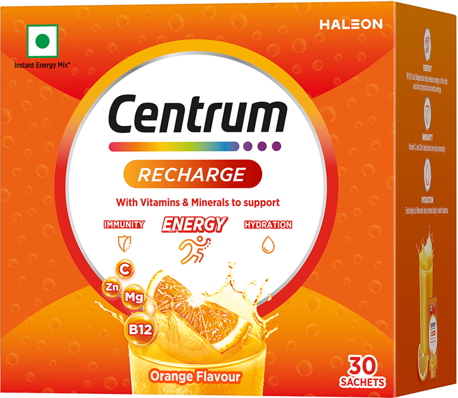 Image of Centrum Recharge Health Energy Drink Mix with No Added Sugar - PO 30