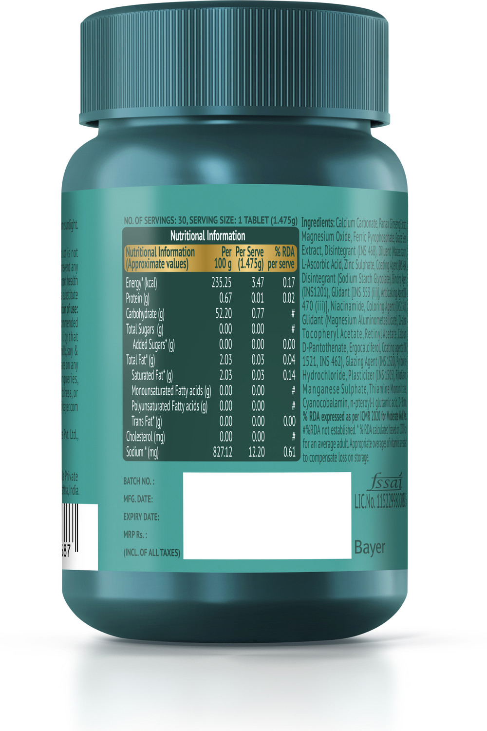 Image of Supradyn Naturals Ginseng Multivitamin For Men For Energy, Stamina and Mental Focus