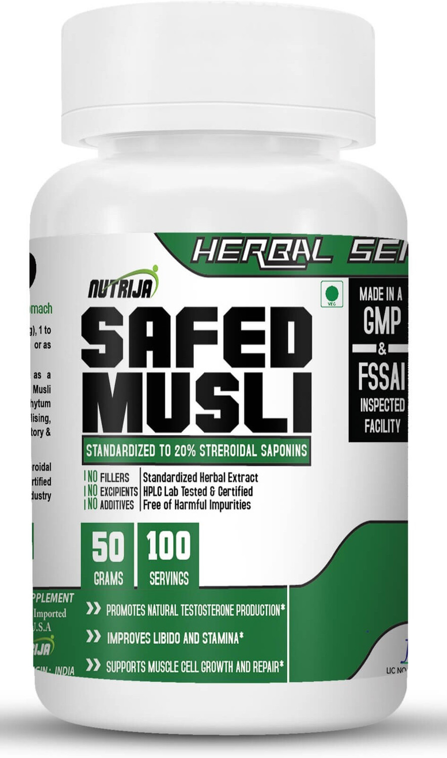 Image of NutriJa Safed Musli Extract- Standardized to 20% Saponins -